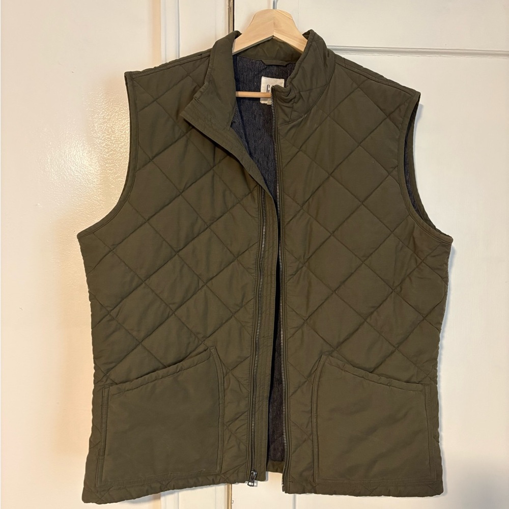 Quilted Olive Green Vest